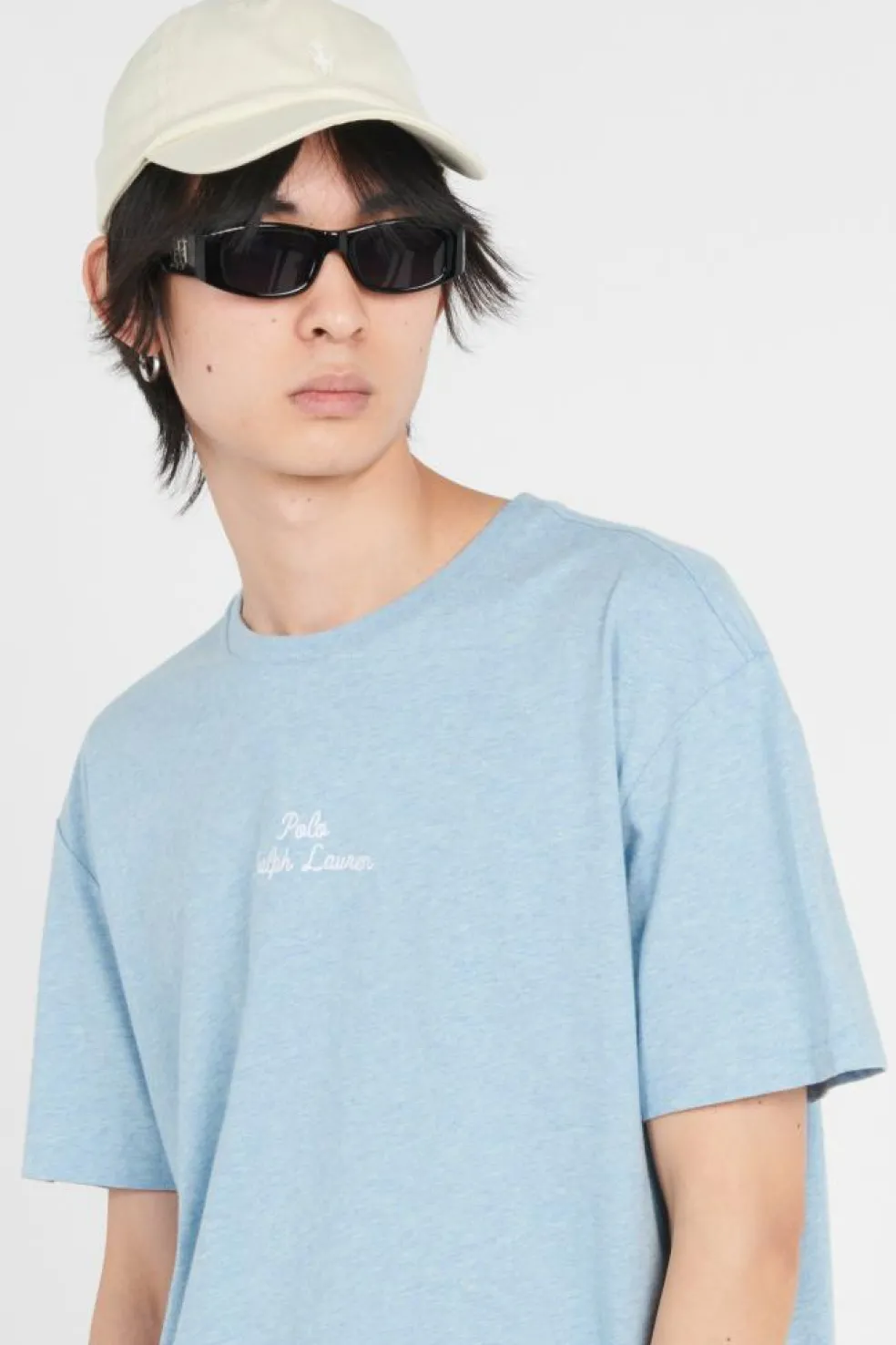 T-shirt coupe classique à logo en jersey - T-shirt | Bleu