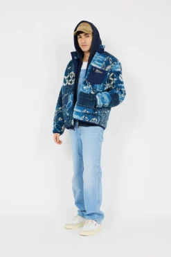 Veste en molleton d'inspiration shibori - Polaire | Multicolore