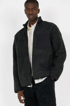 Veste hybride en sherpa - Veste | Noir