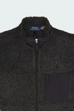 Veste hybride en sherpa - Veste | Noir