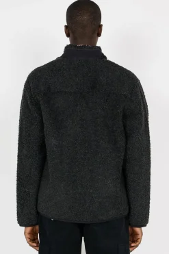 Veste hybride en sherpa - Veste | Noir