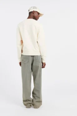 W' American Script Sweat - Sweatshirt | Beige