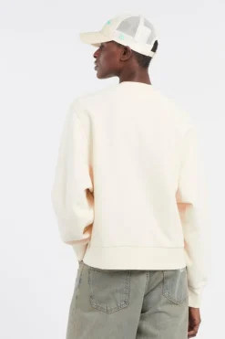 W' American Script Sweat - Sweatshirt | Beige