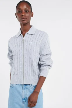 W' Carter Sweater Jacket - Cardigan | Bleu