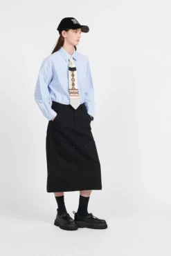 W' Double Knee Skirt - Jupe | Noir