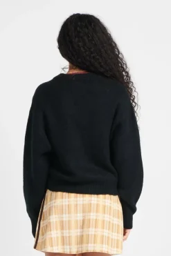 W' Merton Cardigan - Cardigan | Noir