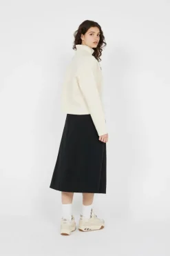 W MOCK NECK RELAXED SWEATSHIRT - Pull | Blanc