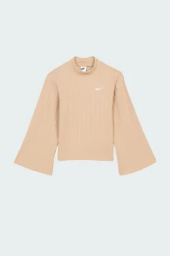 W NSW JRSY RIB LS TOP - Pull | Beige