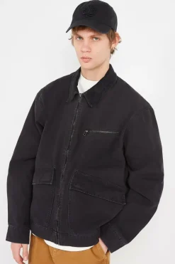 WASHED CANVAS - Veste | Noir