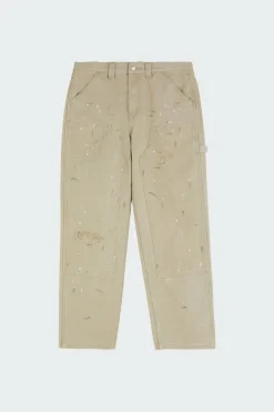 WASHED DOUBLE KNEE WORK - Pantalon | Beige