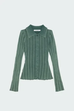 WASHED KNIT CARDIGAN - Top | Vert