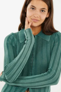 WASHED KNIT CARDIGAN - Top | Vert