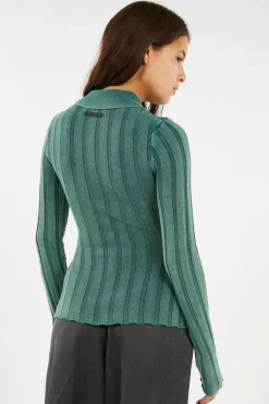 WASHED KNIT CARDIGAN - Top | Vert